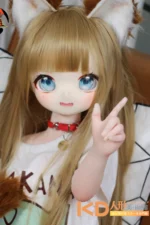 MOZUDoll 黄豆 115cm 可愛い ビニールヘッド＋TPEボディ ラブドール貧乳 - 画像 (3)