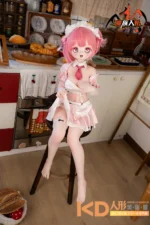 MOZUDoll 草莓 130cm ロリ ビニールヘッド&軟質ヘッド＋TPEボディ ラブドール貧乳 - 画像 (4)