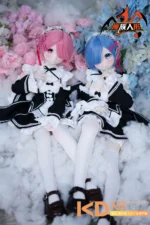 MOZUDoll 蕾姆 85cm 可愛い ビニールヘッド＋TPEボディ ラブドール貧乳 - 画像 (5)