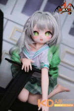 MOZUDoll 小草 85cm 制服 ビニールヘッド＋TPEボディ ラブドール貧乳 - 画像 (7)