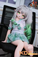 MOZUDoll 小草 85cm 制服 ビニールヘッド＋TPEボディ ラブドール貧乳 - 画像 (4)