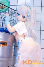 WMDOLL #Y012 小蓝 140cm 可愛い ビニールヘッド＋シリコンボディ ラブドール貧乳 - 画像 (5)