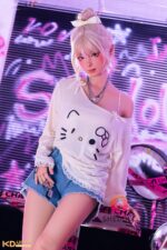 SHEDOLL 158cm Cカップ 江小棠（Jiangxiaotang）2.0ヘッド 口開閉＆口腔模擬付き 可愛い お団子ヘア シリコンラブドール 小麦色肌 - 画像 (3)