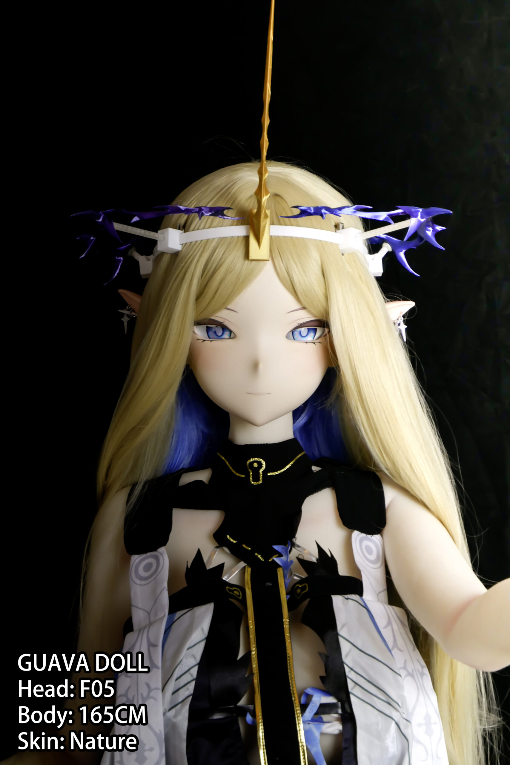 4 GUAVADOLL Cartethyia F05 165cm 手描きメイク ビニール製ヘッド エルフ耳 コスプレ系 アニメ ラブドール - 画像 (1)