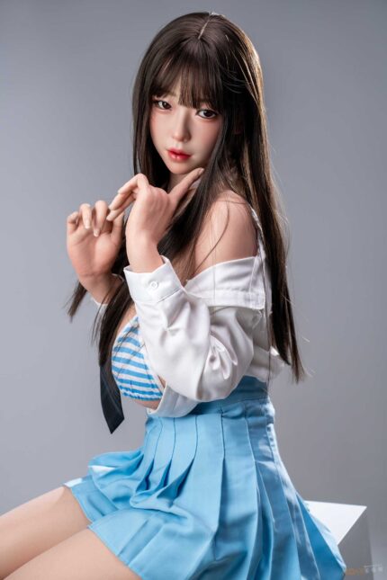 FUDOLL 166cm Eカップ 覃星悦（シンユーちゃん）ヘッド 韓国系少女な黒髪ロングの可愛さ フルシリコン製 リアル皮膚メイク付き